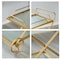 Vintiquewise Gold Metal Wine Bar Serving Cart with Rolling Wheels and Handles for Dining, Living room or Entryway QI004278 - alternate 3